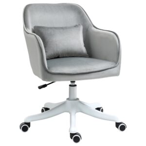 Massagebordstol 78-86 cm højdejusterbar kontorstol drejestol computerstol med usb trin arbejdsstol med vibrationsfunktion lændepude massagefunktion grå