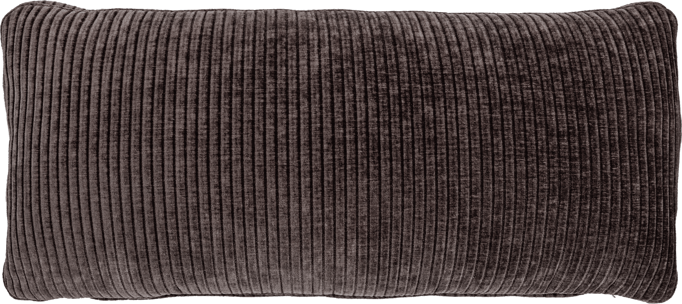 Pyntepude / lændepude WOOOD Mojo 30x70 cm brun, ribbet jacquard polyester, blød fløjlsagtig boligpude